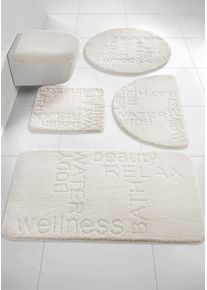 Badematte Grund Gr. 3, wei&szlig; (sanftes wei&szlig;), rund (60cm x 100cm ), 1 Stk., Badematten, Badematte