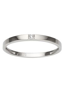 Diamantring Firetti "Schmuck Geschenk Gold 333 Damenring Verlobungsring Goldring Solit&auml;r" Gr. 19, silber (wei&szlig;gold, 333), Fingerringe, Damen, 19, P2 = erkennbare Einschl&uuml;sse, Diamanten Wei&szlig;gold 333, 1,5mm, Diamanten, Wei&szlig;gold 333, Diamantring, mit Brillant