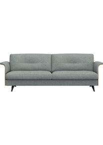 3-Sitzer FLEXLUX "Glow bequem und komfortabel durch hochwertigen Sitzaufbau, Designsofa", blau (sky blau), B:224cm H:81cm T:91cm, 62% Polyester/17%Baumwolle/14%Viscose/7%Leinen, Sofas, 3-Sitzer, Skandinavisches Design, In hochwertiger Verarbeitung