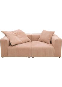 2-Sitzer Home Affaire "Gerrid", rosa (rose), B:216cm H:69cm T:108cm, 100% Polyester, Sofas, 2-Sitzer, im Cordbezug, bestehend aus zwei Eckelementen