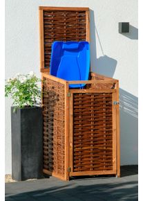 M&uuml;lltonnenbox Dobar, braun (braun, dunkelbraun), B:70cm H:132cm T:83cm, Holzwerkstoff, Aufbewahrungsboxen, M&uuml;lltonnenbox, 240l, BxTxH: 70x83x132 cm