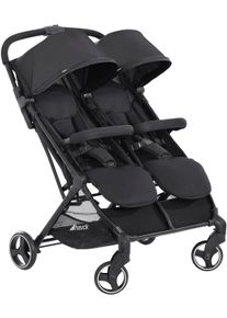 Zwillingsbuggy hauck "Swift X Duo, black", Baby, schwarz, Kinderwagen Zwillingsbuggy, extrem schmal