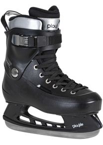 Schlittschuhe Playlife "Freezer Black" Gr. 41, silber (schwarz, silber), Inlineskates_Rollschuhe, 41/42 (bis 100 kg), Schlittschuhe