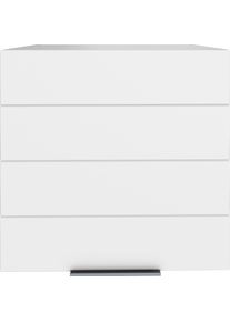 H&auml;ngeschrank KOCHSTATION "KS-Luhe", wei&szlig; (wei&szlig; matt, wei&szlig;), B:60cm H:57cm T:34cm, MDF, Schr&auml;nke, H&auml;ngeschrank, 60 cm breit, hochwertige MDF-Fronten mit waagerechter Lisene