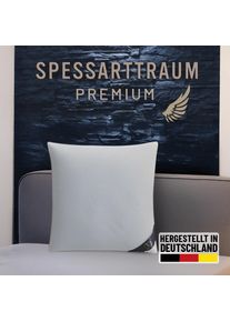 G&auml;nsedaunenkopfkissen Spessarttraum "Premium, Kopfkissen 1-tlg. oder 2-tlg. 40x80 oder 80x80 cm", wei&szlig;, B:80cm L:80cm, Bezug: 100% Baumwolle. F&uuml;llung: 60% G&auml;nsedaunen, 40% G&auml;nsefeder, Kopfkissen, G&auml;nsedaunenkopfkissen, hergestellt in Deutschland, allergikerfreundlich, im Set g&uuml;nstiger