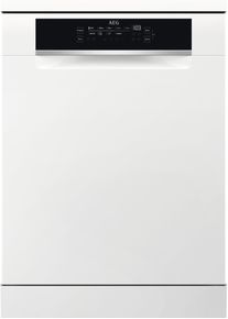 AEG Standgeschirrsp&uuml;ler "FFB75707PW", Energieeffizienz: B, silber (wei&szlig;), B:59,8cm H:85cm T:60,3cm, Geschirrsp&uuml;ler, Aqua Control - Wasserstopp, Standgeschirrsp&uuml;ler