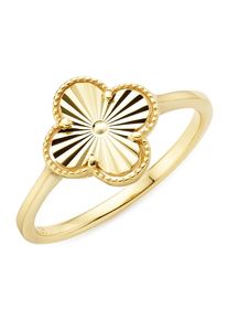 Fingerring "Schmuck Geschenk Ring gelbgoldfarben vergoldet in Bl&uuml;ten-Optik" Gr. 54, gelbgoldfarben, ANISTON JEWELRY & WATCHES, Fingerringe, Damen, 54, Silber 925 (Sterlingsilber), 1,7mm, Fingerring