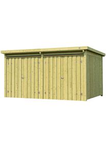 Ger&auml;tehaus Weka "Lagerhaus 607 Variante 3" aus kesseldruckimpr&auml;gnierten Nadelholz", braun (kesseldruckimpr&auml;gniert), Massivholz, Ger&auml;teh&auml;user, Ger&auml;tehaus, W&auml;nde mit 2x20 mm Deckelschalung