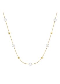 Collier "Collier mit S&uuml;&szlig;wasser-Perlen, Silber 925", gold, Giorgio Martello MILANO, Halsketten, Damen, Silber 925 (Sterlingsilber), Collier