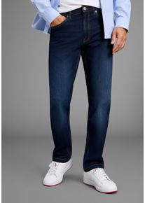 Straight-Jeans Arizona, Herren, Gr. 50, U + N + S Gr, blau (dunkelblau used), Denim/Jeans, Obermaterial: 84% Baumwolle, 14% Polyester, 2% Elasthan, unifarben, straight fit lang, Jeans Straight-Jeans, gerader Schnitt, normale Leibh&ouml;he, mit Knopf- und Rei&szlig;verschluss