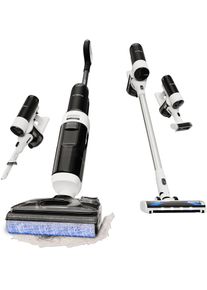 TINECO Nass-Trocken-Sauger "Floor One Switch S6 Stretch Plus mit 85Grad Hei&szlig;luft-Trocknung", schwarz-wei&szlig; (wei&szlig;, schwarz), B:18,2cm H:111,5cm T:26,6cm, Mehrzwecksauger, f&uuml;r Tierhaare & Allergiker, Selbstreinigung, Teppich & Hartboden, Nass-Trocken-Sauger, Topseller