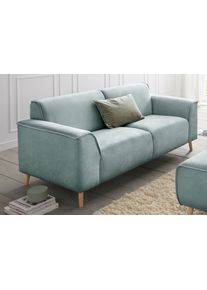 2,5-Sitzer Home Affaire "Janek Scandic Design, elegant und zeitlos", gr&uuml;n (mint), B:193cm H:81cm T:90cm, Struktur fein ( 100% Polyester);Struktur weich (92% Polyester, 8% Nylon);Struktur fein ( 100% Polyester), Sofas, 2 5-Sitzer, mit Federkern und Keder in scandinavischem Design