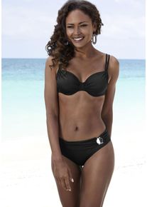 B&uuml;gel-Bikini JETTE, Damen, Gr. 44, Cup E, schwarz, Microfaser, Microfaser, Polyamid, unifarben, Bikini-Sets B&uuml;gel-Bikini, mit Zier-Accessoire