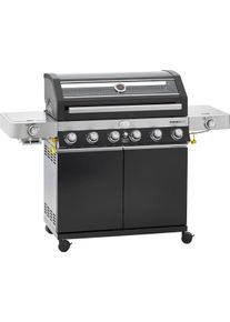 R&ouml;sle Gasgrill R&Ouml;SLE "BBQ-Station VIDERO, 25527", schwarz, B:157cm H:117,5cm T:57cm, Grills, Gasgrill, G6-S Schwarz, 6 Brenner, extra Primezone/Seitenbrenner, VARIO+