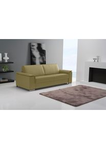Schlafsofa Egoitaliano "Cecilia, modern & elegant, erstklassiger Sitzkomfort, Dauerschl&auml;fer", gr&uuml;n (pistazie), B:234cm H:85cm T:102cm, Leder &raquo;BULL&laquo; (echtes Rindsleder). Geschliffenes, pigmentiertes und behandeltes Rindsleder mit einer Dicke von 1, 3-1, 5 mm. Dieses Leder zeigt eine ziemlich weiche Hand mit einem halb undurchsichtigen Aussehen. Es handelt sich um ein gesch&uuml;tztes Leder. Eine leichte