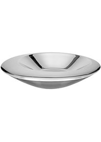 Dekoschale Fink "VISTO", silber (silberfarben), H:8cm &Oslash;:43cm, Edelstahl, Dekoschalen, Dekoschale, doppelwandig
