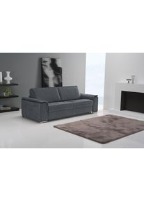Schlafsofa Egoitaliano "Cecilia, modern & elegant, erstklassiger Sitzkomfort, Dauerschl&auml;fer", grau (charcoal), B:234cm H:85cm T:102cm, Sofas, Schlafsofa, inkl. Matratze und hochwertigem Metallbettrahmen, toller Schlafkomfort