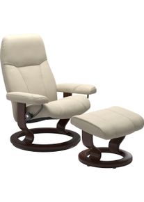 Relaxsessel stressless "Consul", beige (cream batick), B:85cm H:100cm T:77cm, Leder BATICK: BATICK ist ein leicht korrigiertes, durchgef&auml;rbtes und genarbtes M&ouml;belleder, bei dem die meisten Unebenheiten und Spuren in der Regel entfernt wurden.;Leder PALOMA: PALOMA ist ein durchgef&auml;rbtes Semianilin-M&ouml;belleder mit nat&uuml;rlicher Narbung.;ROHLEDER Stoff Q2 FARON: Ein fester zuverl&auml;ssiger Boucl&eacute; mit einem