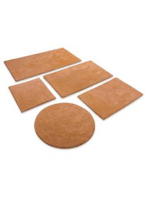 Badematte WECON HOME BASICS "Erik", terrakotta, H:20mm, Baumwolle, Badematten, Badematte, waschbar, rutschfest, sehr weich, strapazierf&auml;hig, pflegeleicht