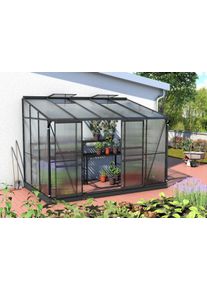 Anlehngew&auml;chshaus Vitavia "Osiris 6500", grau (anthrazit), B:324cm T:201cm, Gew&auml;chsh&auml;user, Anlehngew&auml;chshaus