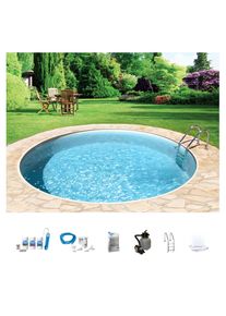 Rundpool MY POOL BWT "mit sandfarbener Folie f&uuml;r den Karibik Look", beige (wei&szlig;, sand), H:150cm &Oslash;:450cm, Schwimmbecken, Rundpool, H&ouml;he: 150 cm, in versch. Gr&ouml;&szlig;en verf&uuml;gbar