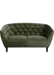 2-Sitzer ACTONA GROUP "Ria Sofa, Couch, Doppelsofa, Loveseat", gr&uuml;n (waldgr&uuml;n), B:150cm H:78cm T:84cm, Sofas, 2-Sitzer, Samtstoff, Massivholz-Beine, Taschenfederkern, Tufting, mit Armlehnen