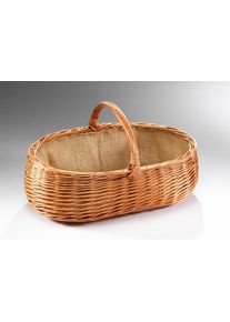 Kaminholzkorb Locker, beige (natur), Weide, Aufbewahrungsboxen, Kaminholzkorb