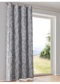 Vorhang HEINE HOME Gr. 1, grau, B:135cm H:145cm, Polyester, Gardinen, Vorhang