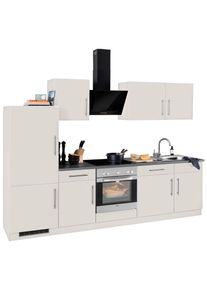 Wiho-K&uuml;chen K&uuml;chenzeile WIHO K&Uuml;CHEN "Cali", beige (k&uuml;che: natur, korpus: cashmerefarben, arbeitsplatte: granit grau), B:280cm T:60cm, Komplettk&uuml;chen-Sets, K&uuml;chenzeile, ohne E-Ger&auml;te, Breite 280 cm