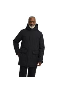 Funktionsparka Jack Wolfskin "CANYON SHIELD PARKA M", Herren, Gr. L, schwarz, Obermaterial: 100% Polyamid. Futter: 100% Polyester. Wattierung: 100% Polyester, Jacken Funktionsparka, f&uuml;r Winter, atmungsaktiv, winddicht, mit abnehmbarer Kapuze