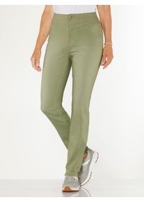 Bequeme Jeans Casual Looks, Damen, Gr. 23, Kurzgr&ouml;&szlig;en, gr&uuml;n (eucalyptus), 81% Baumwolle, 17% Polyester, 2% Elasthan, unifarben, lang, Jeans Bequeme Jeans