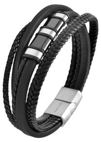 Adelia&acute;s Kettenanh&auml;nger ADELIA&acute;S "Herren Anh&auml;nger &iquest; Gravuranh&auml;nger aus Leder", schwarz, Schmuckanh&auml;nger, Herren, Kettenanh&auml;nger