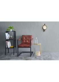 Beistelltisch Kayoom "Oscar 225, Passender Marmorfu&szlig; in kantigem Design", bunt (wei&szlig;, multi), Tische, B/H/T: 30cm x 56cm x 30cm, Tischplatte:100% marmorisiertes Glas Gestell:Marmor / Edelstahl, Beistelltisch, Eckiger Marmorfu&szlig;, eckige Ablagefl&auml;che und Gestell aus Edelstahl, B:30cm H:56cm T:30cm