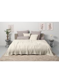 Tagesdecke OTTO HOME "Greta", creme, B:230cm L:250cm, Baumwolle, Tagesdecken, Tagesdecke, in Waffelpiqu&eacute; Optik, viele Farben erh&auml;ltlich, Decke ab 140 x 200 cm