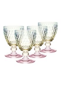 Villeroy & Boch Glas VILLEROY & BOCH "Wasserkelche Boston Pearl 250 ml 4er Set bunt", bunt, 4 tlg., Glas, Trinkgef&auml;&szlig;e, Glas