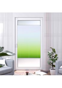 Plissee K-home "Farbverlauf Sunrise", wei&szlig; (gr&uuml;n, wei&szlig;), B:95cm H:130cm, Obermaterial: 100% Polyester, Plissees, Plissee