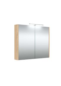 Spiegelschrank Welltime "Scandic", helle eiche, B:78,2cm H:65cm T:12cm, FSC-zertifizierter Holzwerkstoff, Schr&auml;nke, Spiegelschrank, verspiegelt, mit Soft-Close-Funktion, verschiedene Breiten, FSC