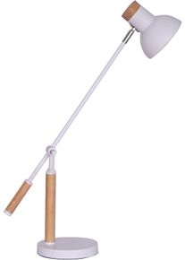 Salesfever Schreibtischlampe "Matilda", wei&szlig; (wei&szlig;, natur), 1, &Oslash; 14cm H: 34cm, Leuchten, Schreibtischlampe