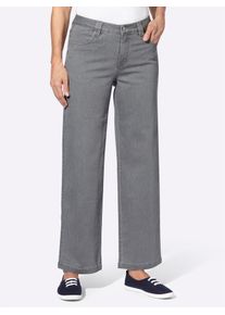 Bequeme Jeans Classic Basics, Damen, Gr. 28, Kurzgr&ouml;&szlig;en, blau (light grau, denim), 81% Baumwolle, 17% Polyester, 2% Elasthan, unifarben, lang, Jeans Bequeme Jeans