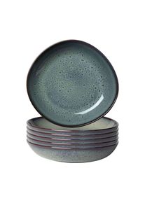 Schale "Schalen Lave &oslash; 21 cm 6er Set", grau (gris), LIKE. BY VILLEROY & BOCH, Sch&uuml;sseln, Schale
