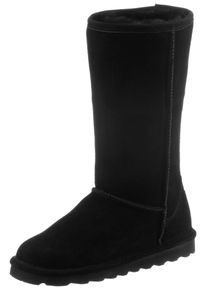 Winterstiefel Bearpaw "ELLE TALL", Damen, Gr. 38, Normalschaft, schwarz, Veloursleder, Schuhe Winterstiefel, Schlupfstiefel mit wasserabweisender Neverwet Impr&auml;gnierung