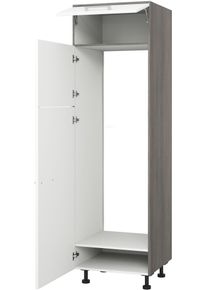 K&uuml;hlumbauschrank KOCHSTATION "KS-Trea SKG-195-145", wei&szlig; (wei&szlig;, eichefarben grau), B:60cm H:195cm T:56cm, Schr&auml;nke, K&uuml;hlumbauschrank, f&uuml;r integrierte K&uuml;hl-Gefrierkombi 145,0 cm, Breite 60 cm, H&ouml;he 195 cm