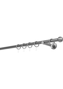 Gardinenstange mydeco "20mm Ball Wandtr&auml;ger 12 cm", grau (anthrazit), L:110cm, Gardinenstangen, Gardinenstange
