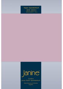 Spannbettlaken Janine "TOPPER 5001", rosa (altros&eacute;), 1 Stk., Jersey-Elasthan, 100x200 100x210 100x220 90x200 90x210 90x220 10cm, Jersey-Elasthan, Obermaterial: 95% Baumwolle, 5% Elasthan, Bettlaken, Spannbettlaken, mit Rundumgummizug