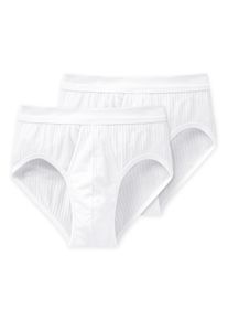 Slip Schiesser "Authentic", Herren, Gr. 6L, wei&szlig; (100, wei&szlig;), Single Jersey, Obermaterial: 95% Baumwolle, 5% Elasthan, unifarben, figurbetont, Unterhosen Slip, mit Eingriff