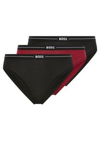 Slip BOSS "3P BRIEF", Damen, Gr. XS, 3 Stk., open miscellaneous 966, Jersey, Obermaterial: 90% Baumwolle, 10% Elasthan, k&ouml;rpernah, Unterhosen Slip, mit elastischen Logobund