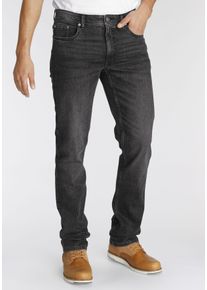Straight-Jeans AJC, Herren, Gr. 42, L&auml;nge 36, schwarz (schwarz used), Denim/Jeans, Obermaterial: 98% Baumwolle, 2% Elasthan, unifarben, normal lang, Jeans Straight-Jeans, gerade geschnitten, Used-Look-Waschung, niedrige Leibh&ouml;he