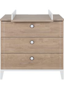 Wickelkommode GALIPETTE "Marcel", braun (eiche blond, eiche blond), B:95cm H:91cm T:46cm, Holzwerkstoff, Wickelkommoden, Wickelkommode, Komplette Wickelkommode
