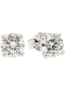 Paar Ohrstecker "Schmuck Geschenk Silber 925 Silberohrstecker", silber (silberfarben, kristallwei&szlig;, kristallwei&szlig;), ANISTON JEWELRY & WATCHES, Ohrringe, Damen, 4mm, Silber 925 (Sterlingsilber), Paar Ohrstecker, mit Zirkonia (synth.) oder Glasstein
