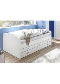 Funktionsbett Begabino "Alaska", wei&szlig;, B:126cm H:75cm L:206cm, Daybetten, Funktionsbett, mit 2. Schlafgelegenheit